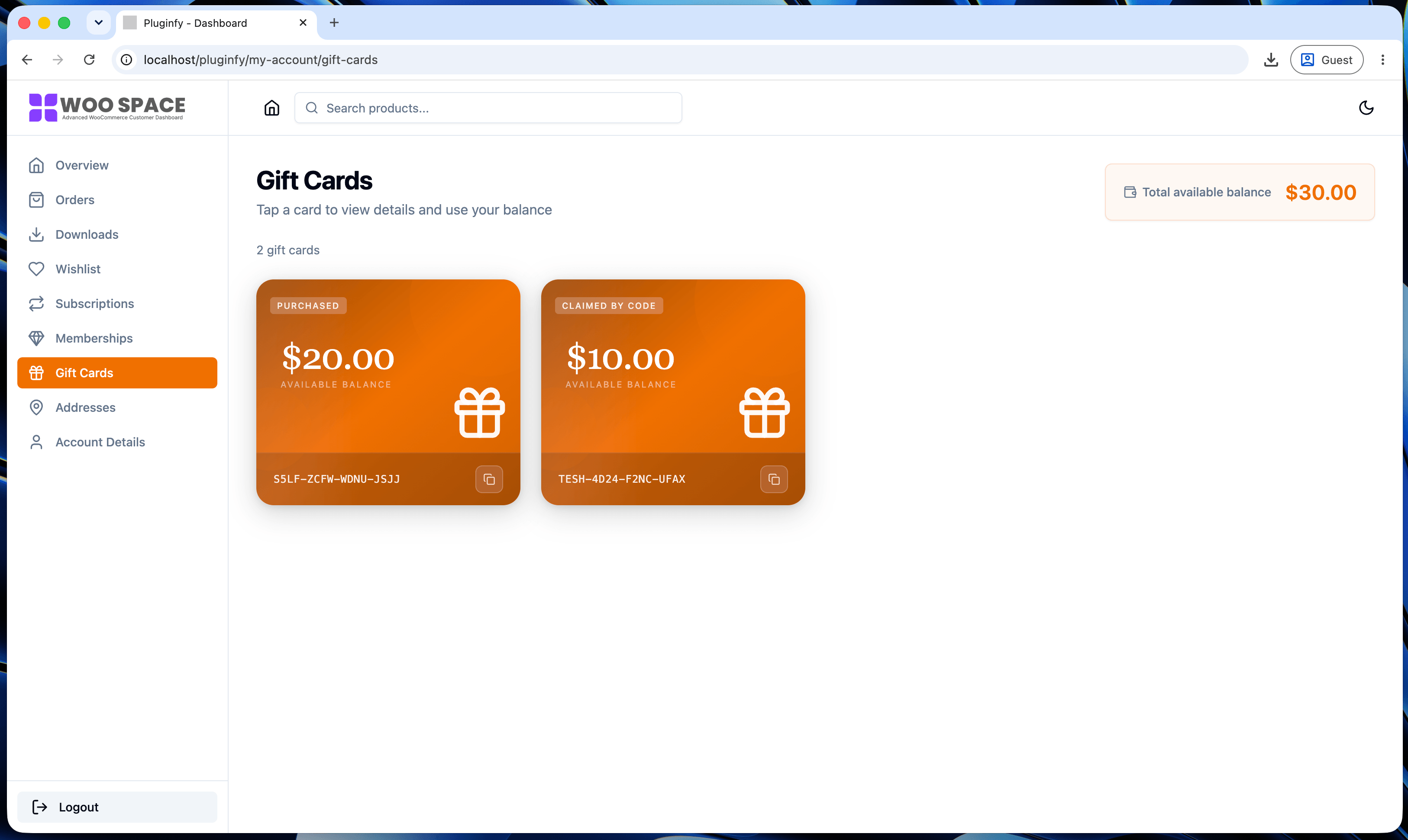 Gift cards